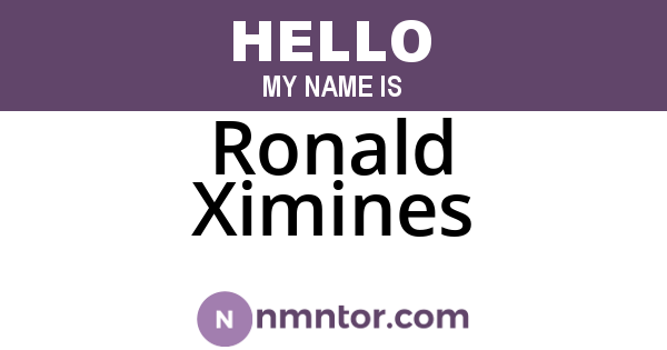 Ronald Ximines