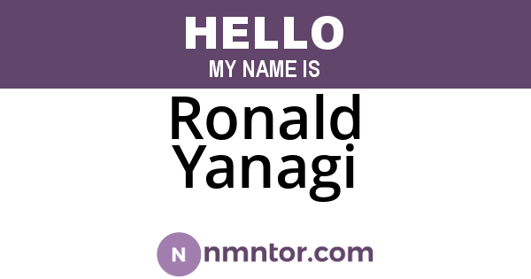 Ronald Yanagi
