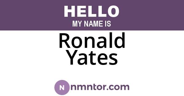 Ronald Yates