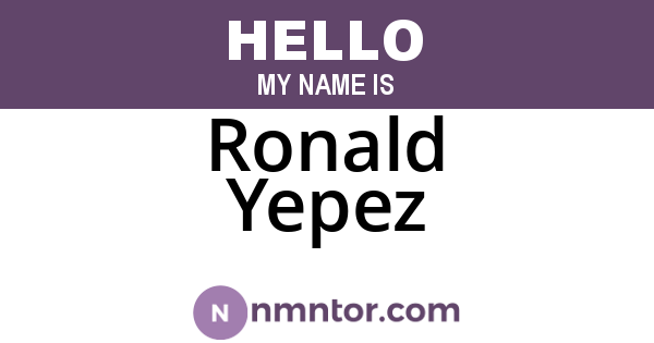Ronald Yepez