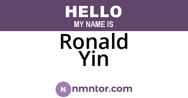 Ronald Yin