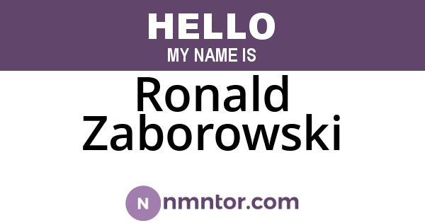 Ronald Zaborowski