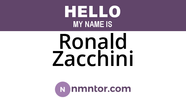 Ronald Zacchini