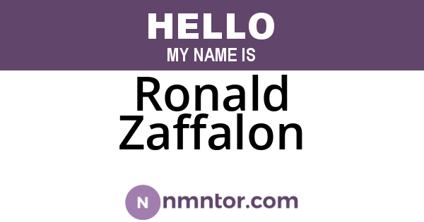 Ronald Zaffalon