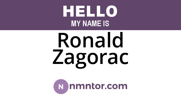 Ronald Zagorac