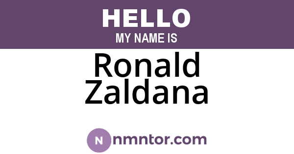 Ronald Zaldana