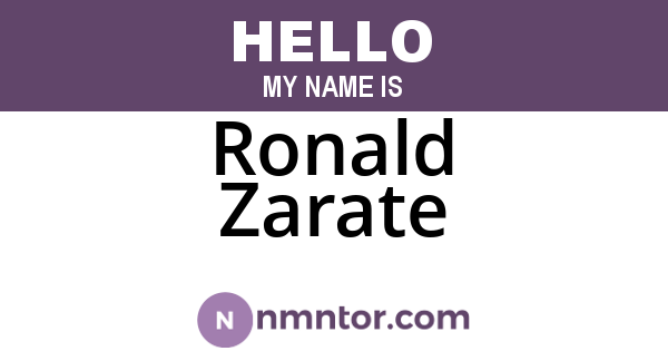 Ronald Zarate
