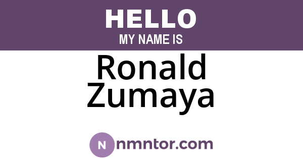 Ronald Zumaya