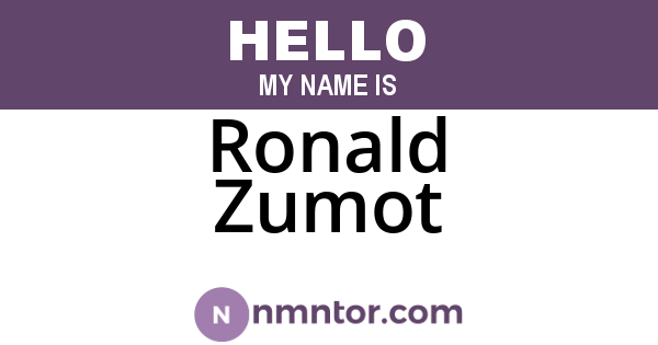 Ronald Zumot