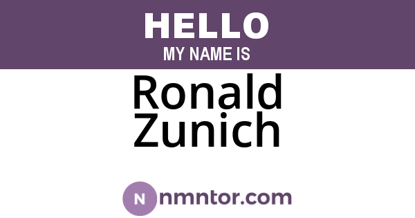 Ronald Zunich