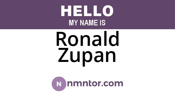 Ronald Zupan