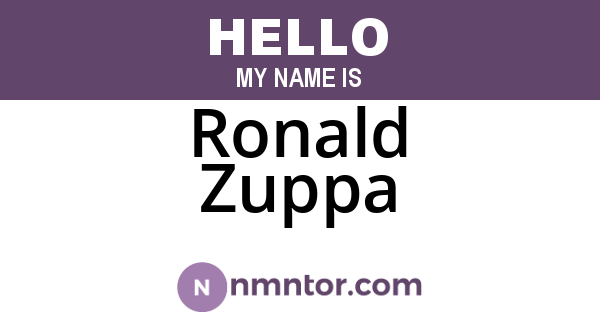 Ronald Zuppa