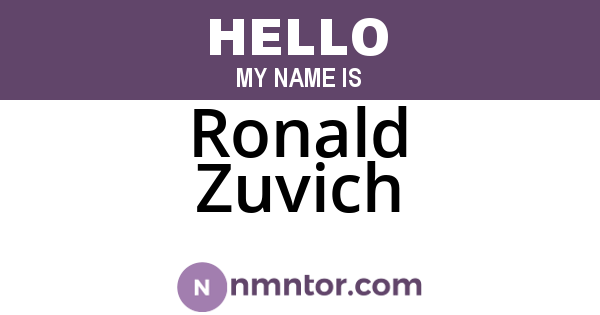 Ronald Zuvich