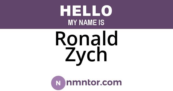 Ronald Zych