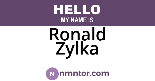 Ronald Zylka