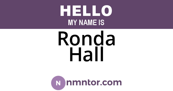Ronda Hall