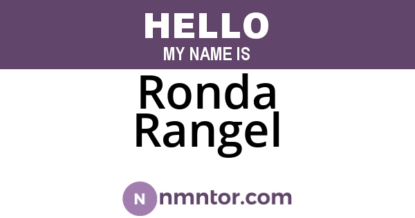 Ronda Rangel