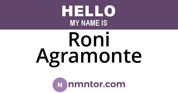Roni Agramonte