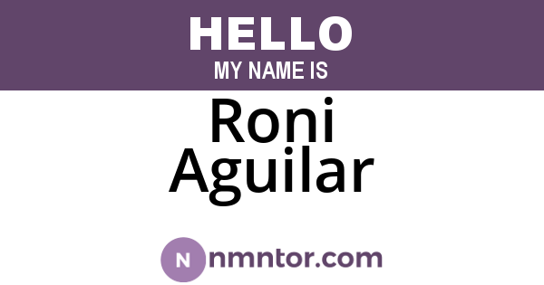 Roni Aguilar