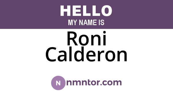 Roni Calderon