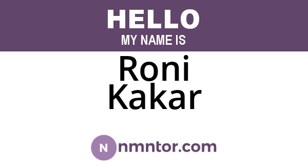Roni Kakar