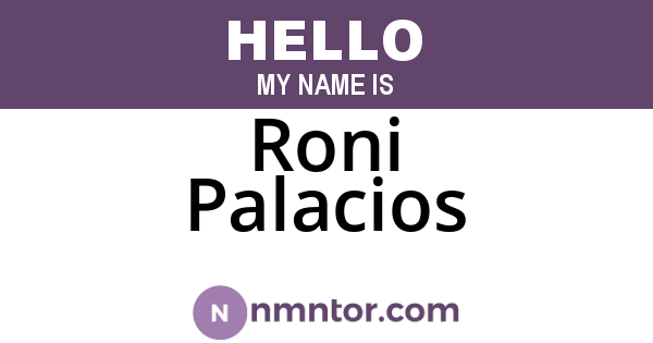Roni Palacios