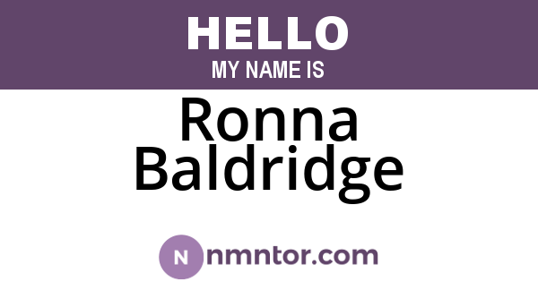 Ronna Baldridge