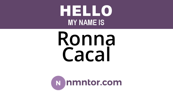 Ronna Cacal