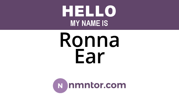 Ronna Ear