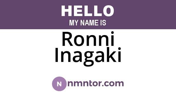 Ronni Inagaki