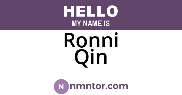 Ronni Qin