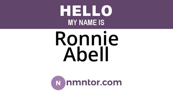 Ronnie Abell
