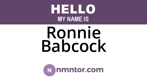 Ronnie Babcock