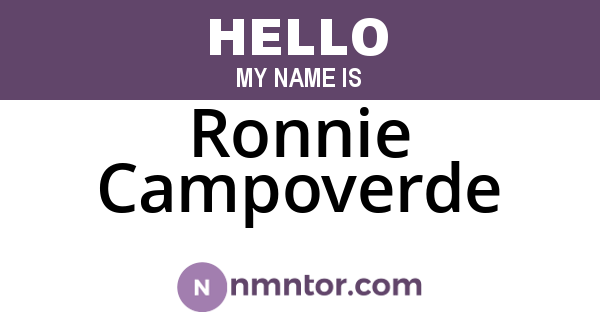 Ronnie Campoverde