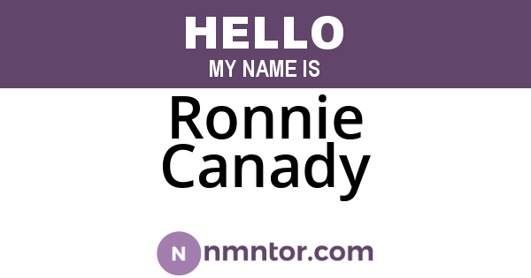 Ronnie Canady
