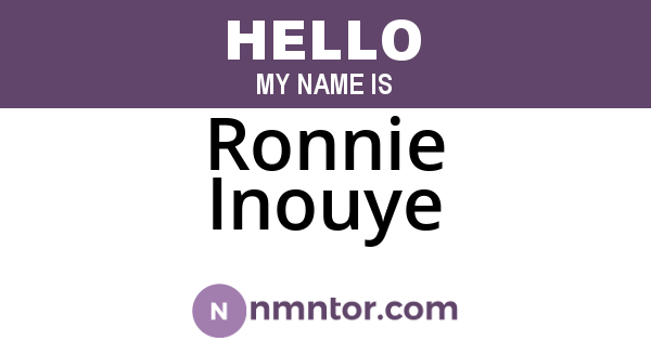 Ronnie Inouye