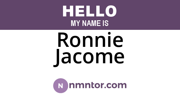 Ronnie Jacome