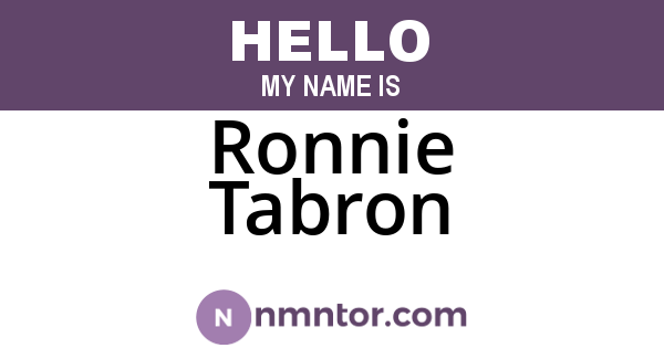 Ronnie Tabron