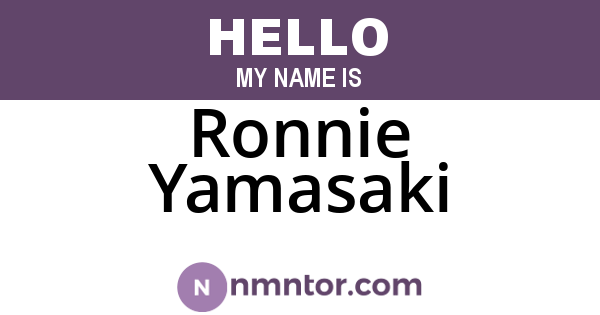 Ronnie Yamasaki