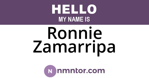 Ronnie Zamarripa