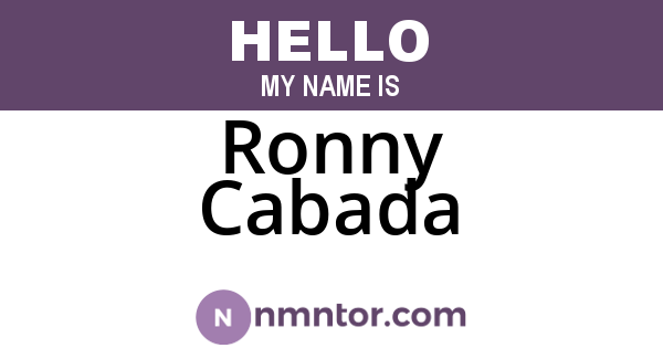 Ronny Cabada