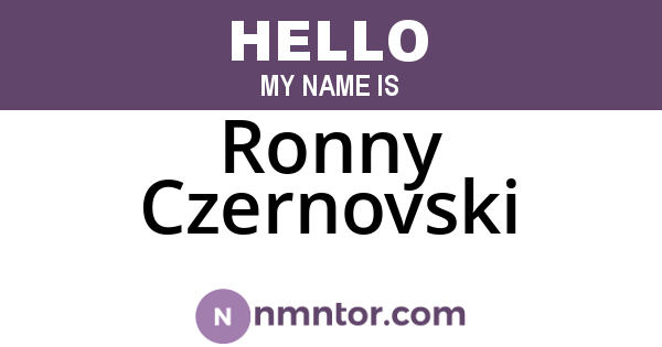 Ronny Czernovski