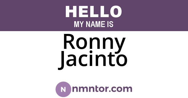 Ronny Jacinto