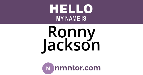 Ronny Jackson