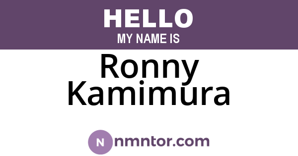 Ronny Kamimura