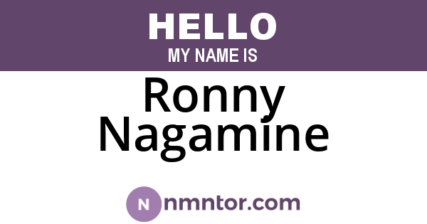 Ronny Nagamine