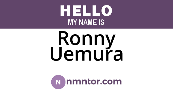 Ronny Uemura