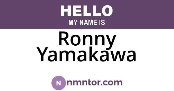 Ronny Yamakawa