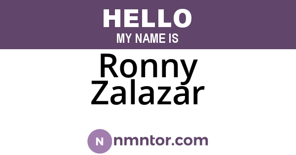 Ronny Zalazar