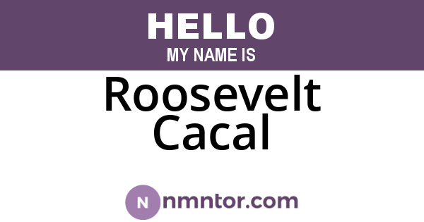 Roosevelt Cacal